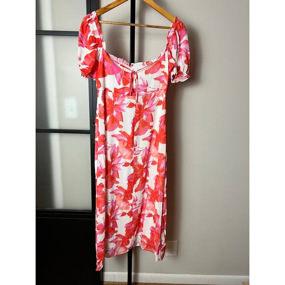 NWT WAYF Nordstrom Felicity Floral Print Midi Dress Size Small - Picture 1 of 6